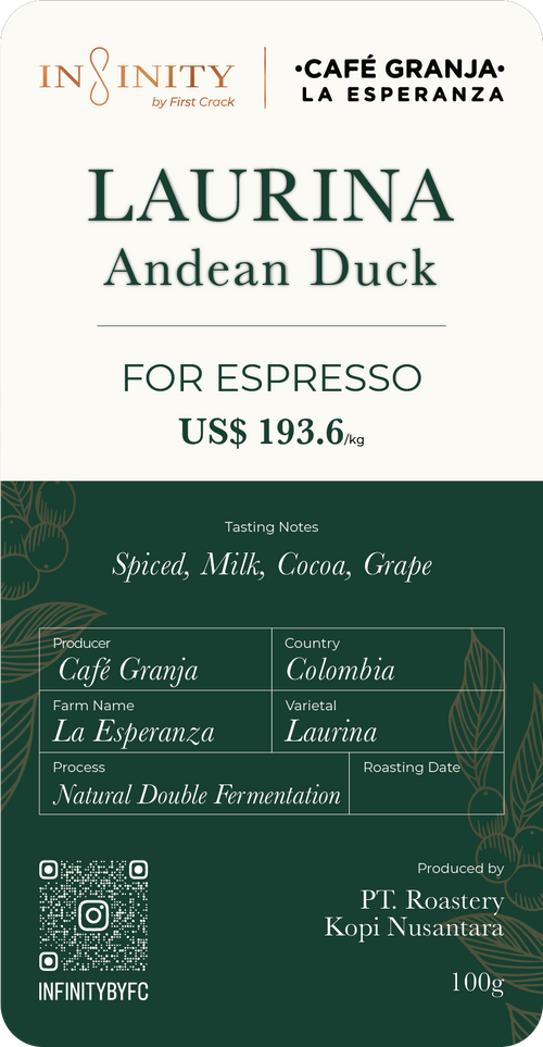 CGLE - Andean Duck Laurina 100gr (For Espresso)